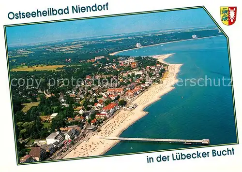 AK / Ansichtskarte Niendorf_Ostseebad Fliegeraufnahme Luebecker Bucht Niendorf_Ostseebad