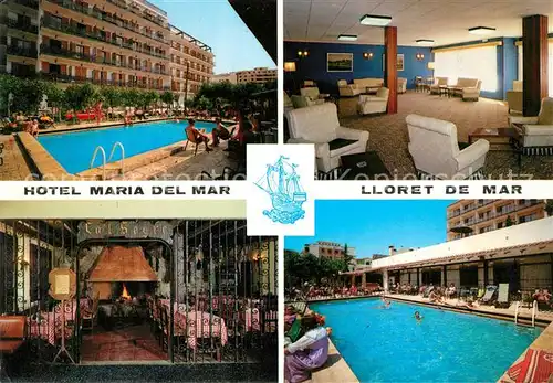 AK / Ansichtskarte Lloret_de_Mar Hotel Maria del Mar Lloret_de_Mar