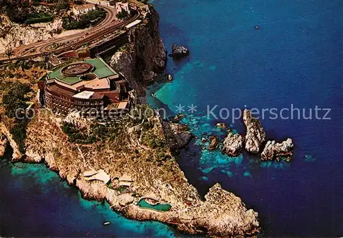 AK / Ansichtskarte Taormina_Mare Fliegeraufnahme Grande Albergo Capotaormina Taormina Mare