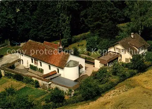AK / Ansichtskarte Zufikon Fliegeraufnahme Kapelle Kapuzinerhospiz Emaus Zufikon