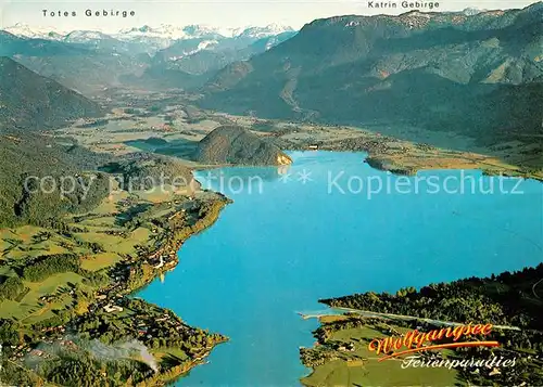AK / Ansichtskarte St_Wolfgang_Salzkammergut Luftbildpanorama Wolfgangsee Strobl Totes Gebirge Alpen St_Wolfgang_Salzkammergut