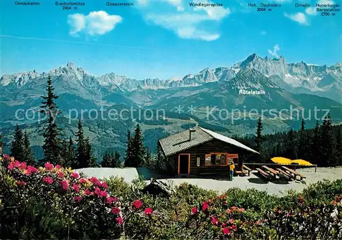 AK / Ansichtskarte Radstadt Karhuette am Rossbrand Alpenpanorama Radstadt