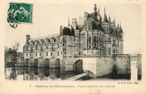 AK / Ansichtskarte Chenonceaux_Indre_et_Loire Chateau Facade orientale cote nord est Chenonceaux_Indre