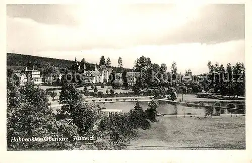 AK / Ansichtskarte Hahnenklee Bockswiese_Harz Kurteich Hahnenklee Bockswiese