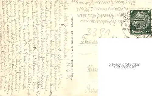 AK / Ansichtskarte Wildemann Blick von der schoenen Aussicht Wildemann