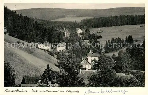 AK / Ansichtskarte Altenau_Harz Blick ins Villenviertel mit Wolfswarte Altenau Harz