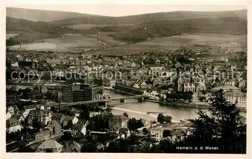 AK / Ansichtskarte Hameln_Weser Panorama Hameln Weser