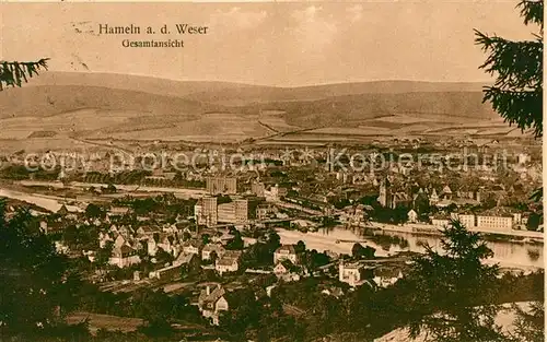 AK / Ansichtskarte Hameln_Weser Panorama Hameln Weser