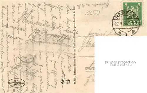 AK / Ansichtskarte Hameln_Weser Weserpartie Hameln Weser