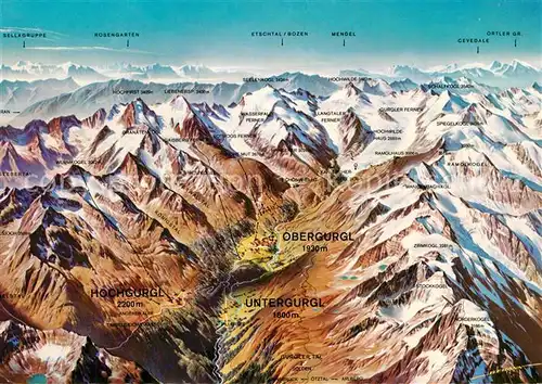 AK / Ansichtskarte Obergurgl_Soelden_Tirol Panoramakarte Obergurgl_Soelden_Tirol