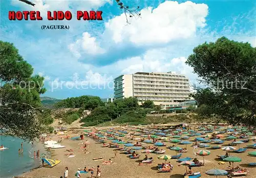 AK / Ansichtskarte Paguera_Mallorca_Islas_Baleares Hotel Lido Park Strand Paguera_Mallorca