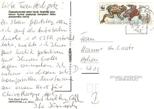 AK / Ansichtskarte Trebon Sanatorium Aurora Trebon