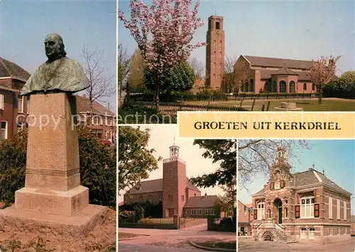 AK / Ansichtskarte Gelderland Kerkdriel Rathaus Kirche Denkmal Gelderland