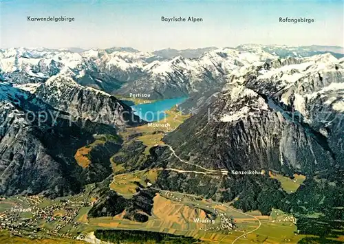 AK / Ansichtskarte Maurach_Achensee Achenseegebiet und Umgebung Alpenpanorama Fliegeraufnahme Maurach Achensee