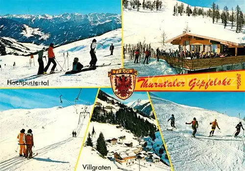 AK / Ansichtskarte Innervillgraten Thurntaler Gipfelski Wintersportplatz Hochpustertal Berghuette Alpenpanorama Innervillgraten