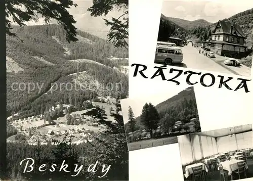 AK / Ansichtskarte Trojanovice Hotel Raztoka Landschaftspanorama Beskiden Trojanovice