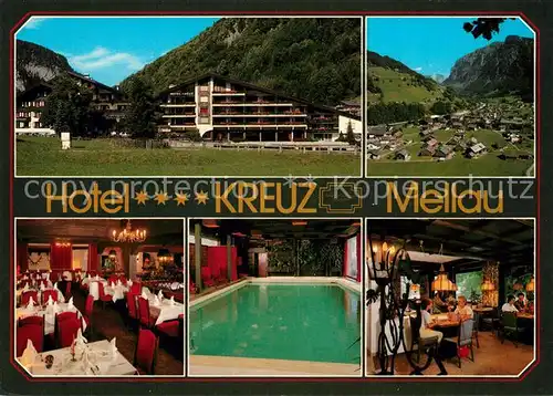 AK / Ansichtskarte Mellau_Vorarlberg Hotel Kreuz Restaurant Hallenbad Bregenzerwald Mellau_Vorarlberg