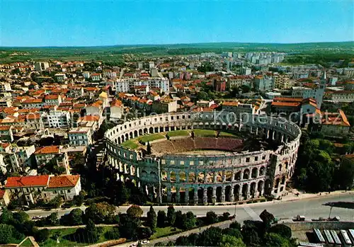 AK / Ansichtskarte Pula Panorama Amphitheater Fliegeraufnahme Pula