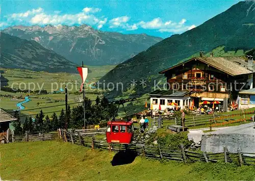 AK / Ansichtskarte Zell_Ziller_Tirol Gasthof Grindlalm Enzian Sepp Alpenpanorama Zell_Ziller_Tirol