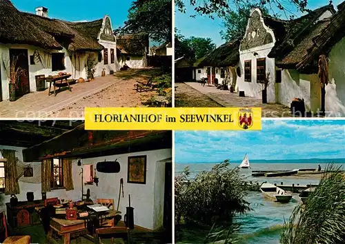 AK / Ansichtskarte Illmitz Florianihof im Seewinkel Barockhaus Denkmalschutz Uferpartie am Neusiedler See Illmitz