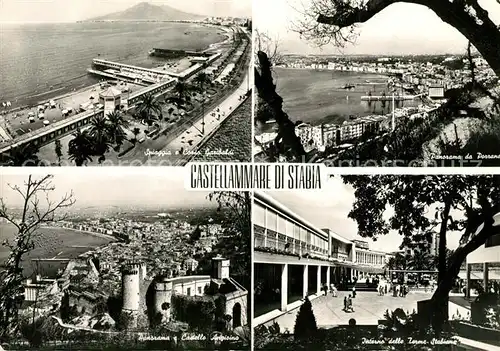 AK / Ansichtskarte Castellammare_di_Stabia Spiaggia Corso Garibaldi Castello Terme Stabiane Castellammare_di_Stabia