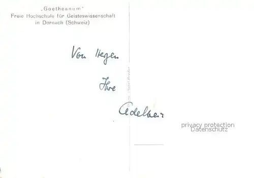 AK / Ansichtskarte Dornach_SO Goetheanum Freie Hochschule fuer Geisteswissenschaft Dornach_SO