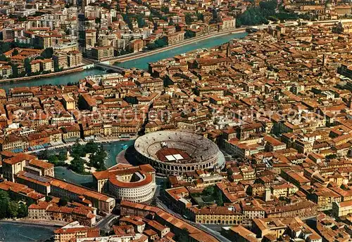 AK / Ansichtskarte Verona_Veneto Panorama Arena Fliegeraufnahme Verona Veneto