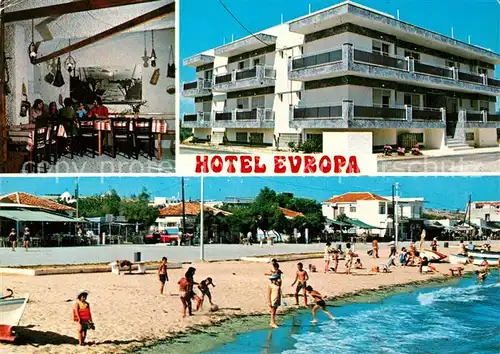 AK / Ansichtskarte Thessaloniki Hotel Europa Restaurant Strand Thessaloniki