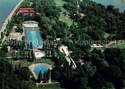 AK / Ansichtskarte Budapest Margitsziget Margareteninsel Fliegeraufnahme Budapest