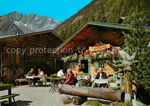 AK / Ansichtskarte Ginzling Jausenstation Tristenbach Alm Blick zum Gruenberg Ginzling