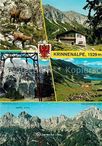 AK / Ansichtskarte Nesselwaengle_Tirol Gemsen Krinnenalpe Sesselbahn Landschaftspanorama Alpen Nesselwaengle_Tirol
