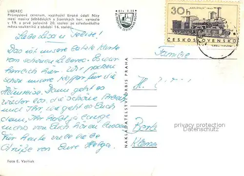 AK / Ansichtskarte Liberec Prumyslove centrum Fliegeraufnahme Liberec