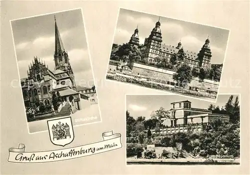AK / Ansichtskarte Aschaffenburg_Main Pompejanum Schloss Aschaffenburg Main