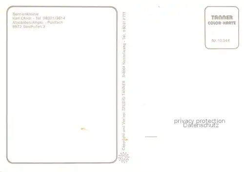 AK / Ansichtskarte Sonthofen_Oberallgaeu Sonnenklause Schwimmbad Sonthofen Oberallgaeu