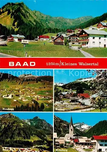 AK / Ansichtskarte Baad_Mittelberg_Kleinwalsertal Fliegeraufnahme Hirschegg Riezlern Mittelberg  Baad_Mittelberg