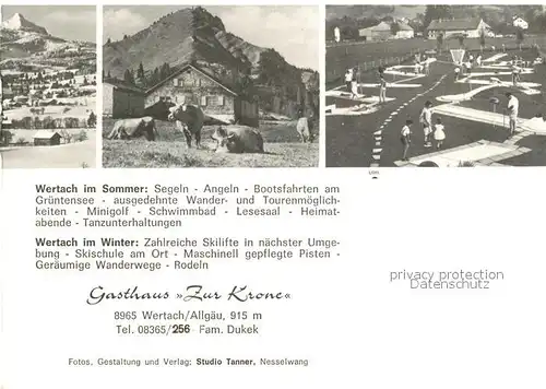 AK / Ansichtskarte Wertach Gasthaus zur Krone Wertach