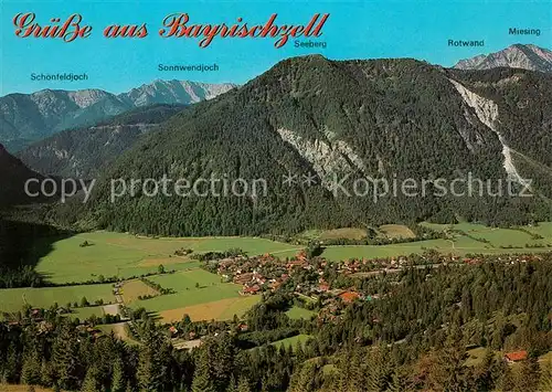 AK / Ansichtskarte Bayrischzell Fliegeraufnahme mit Seeberg Rotwand Bayrischzell