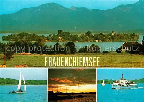 AK / Ansichtskarte Frauenchiemsee Kloster Fischerdorf Strandbad  Frauenchiemsee