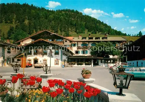 AK / Ansichtskarte Wallgau Lueftimalerei Hotel Gasthaus Post Wallgau