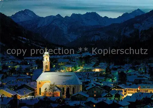 AK / Ansichtskarte Mittenwald_Bayern mit Solstein Erlspitze Reitherspitze Mittenwald Bayern