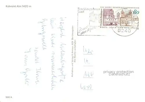 AK / Ansichtskarte Watzmann Kuehroint Alm Watzmann