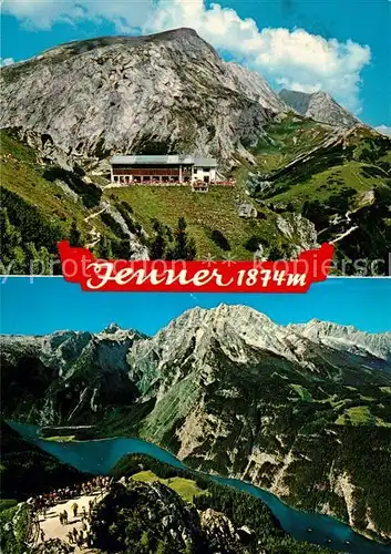 AK / Ansichtskarte Jenner_Berchtesgaden Berggaststaette Koenigsee Watzmann Steinernes Meer Jenner Berchtesgaden