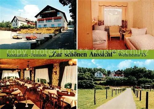 AK / Ansichtskarte Wehrheim Restaurant Pension zur schoenen Aussicht Wehrheim