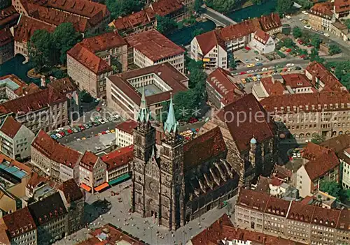 AK / Ansichtskarte Nuernberg Fliegeraufnahme St. Lorenzkirche Nuernberg