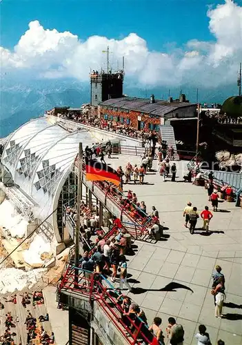 AK / Ansichtskarte Zugspitze Muenchnerhaus mit Wetterwarte Aussichtsterrasse  Zugspitze