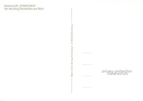 AK / Ansichtskarte Rothenfels_Unterfranken Burg Salonschiff Franconia Rothenfels Unterfranken