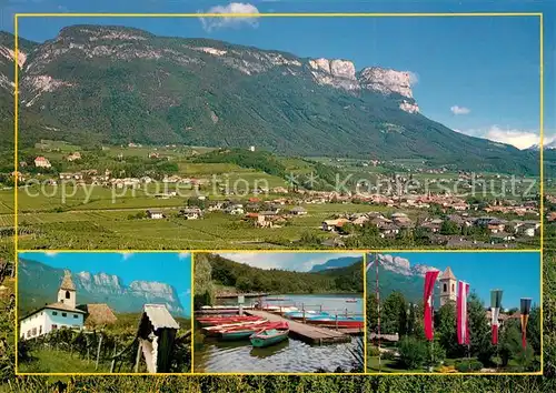 AK / Ansichtskarte Eppan_Suedtirol St. Michael mit Gangkofel Montiggler See Eppan Suedtirol