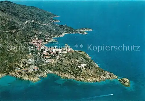 AK / Ansichtskarte Isola_del_Giglio Fliegeraufnahme Felsencliff von Osten Isola_del_Giglio