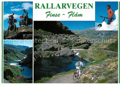 AK / Ansichtskarte Flam Rallarvegen Sxkkelturen Finse Flam