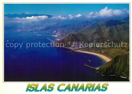 AK / Ansichtskarte Playa_de_Las_Teresitas Fliegeraufnahme Playa_de_Las_Teresitas